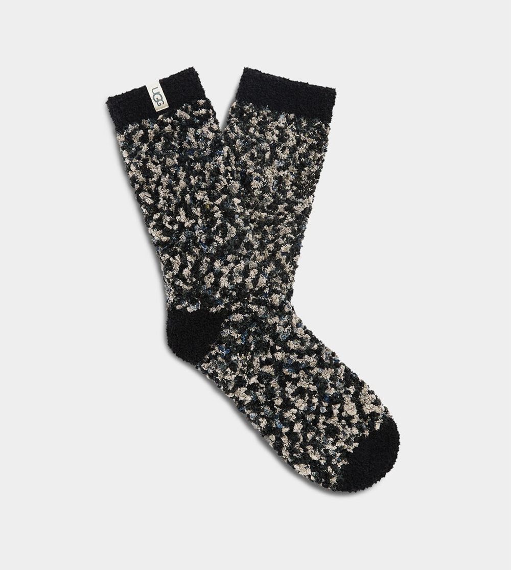 Ugg Cozy Chenille - Womens Socks - Black / Grey - NZ (1875DGXVT)